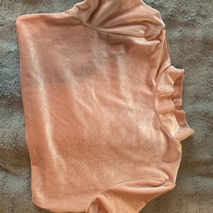 Pink velvet top